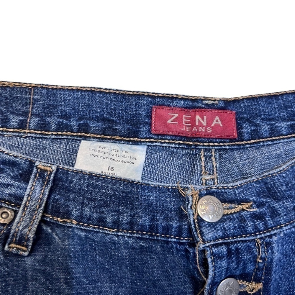Zena Vintage 90’s Button Fly High Waisted Mom Straight Leg Jeans Sz 16 - Picture 3 of 9